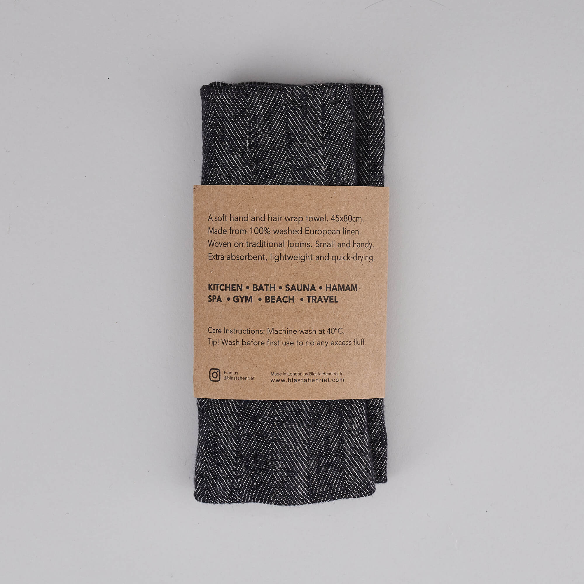 100% linen hand towel