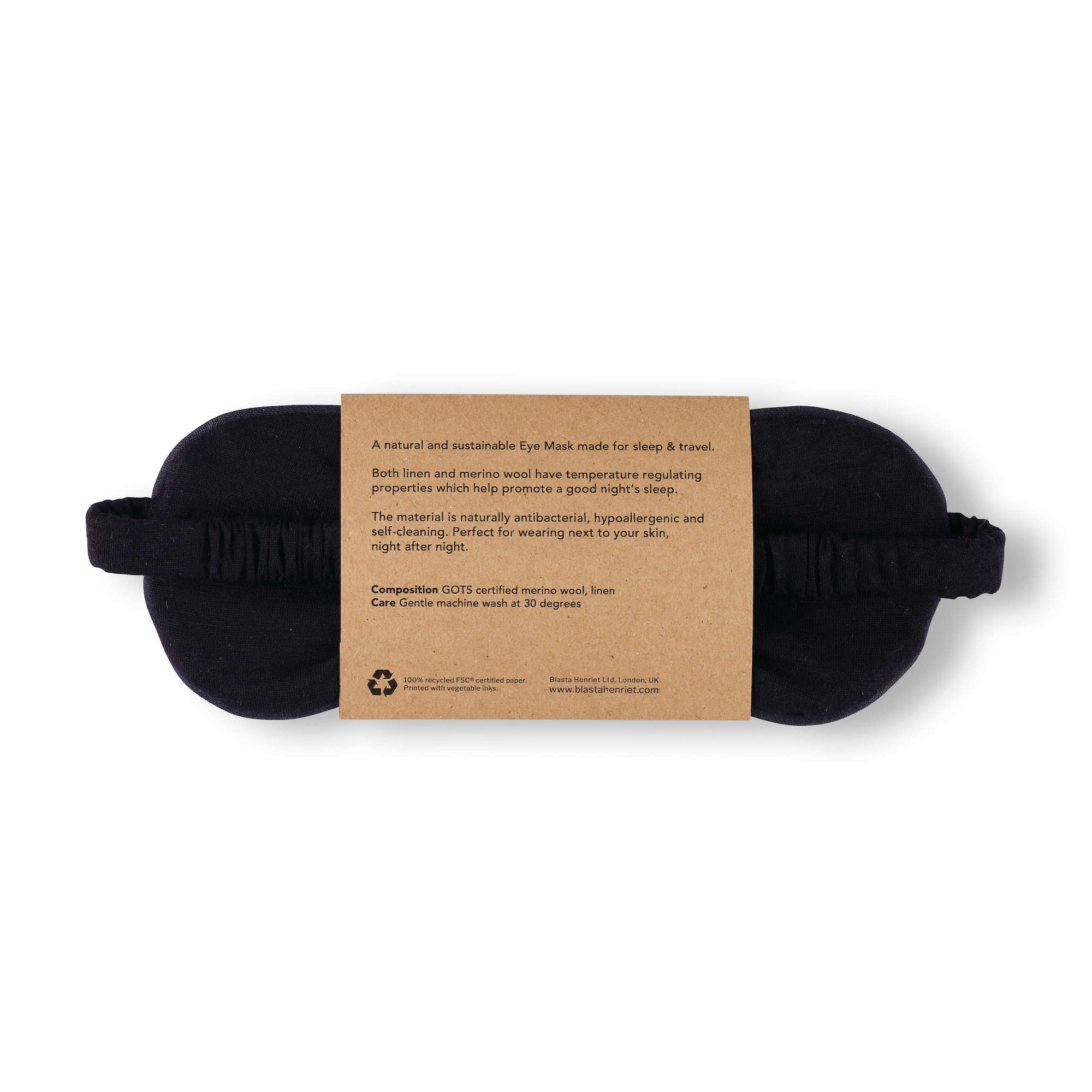 organic merino wool eye mask