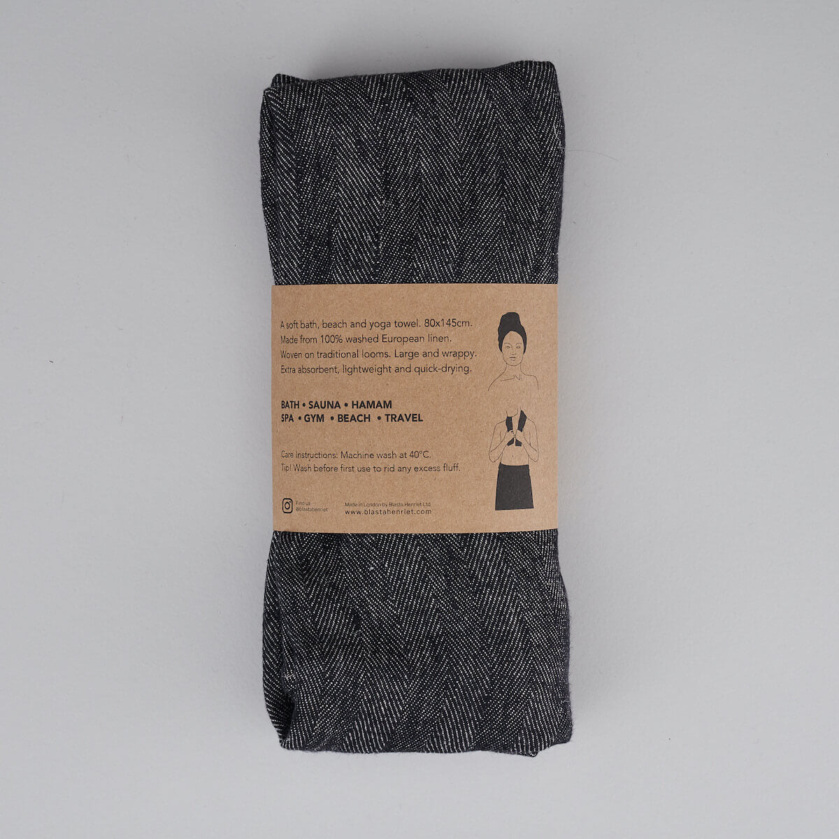 linen bath towel 100% linen packaging