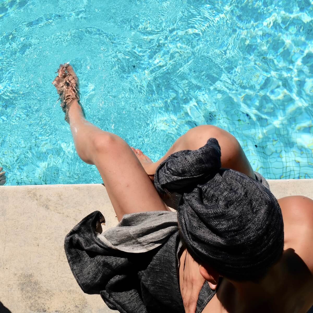 pool travel towel 100% linen